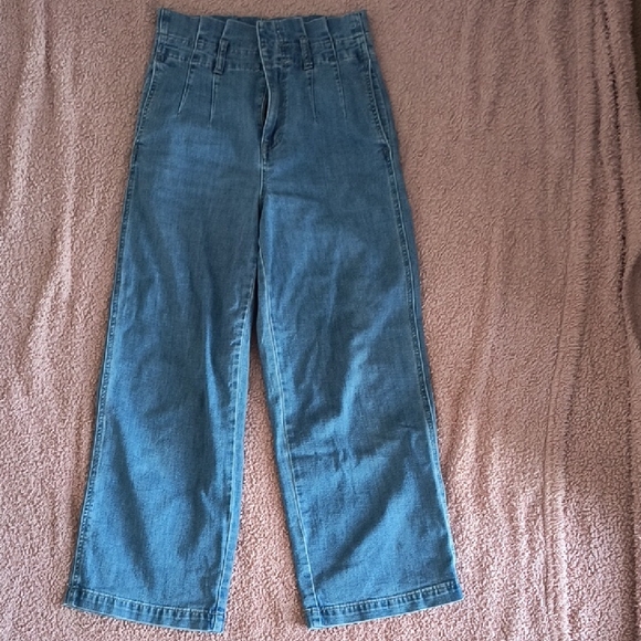 Madewell Denim - Madewell Women's Pleated Wide Leg Jeans